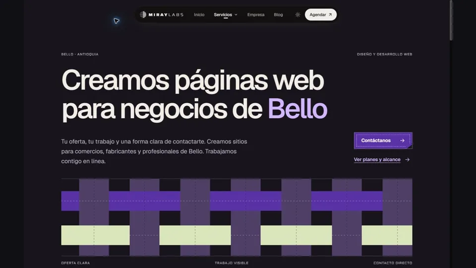 Página web en Bello