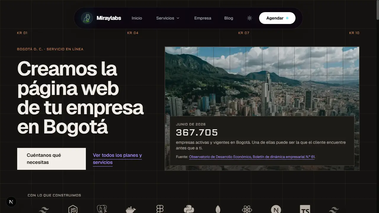 Página web en Bogotá