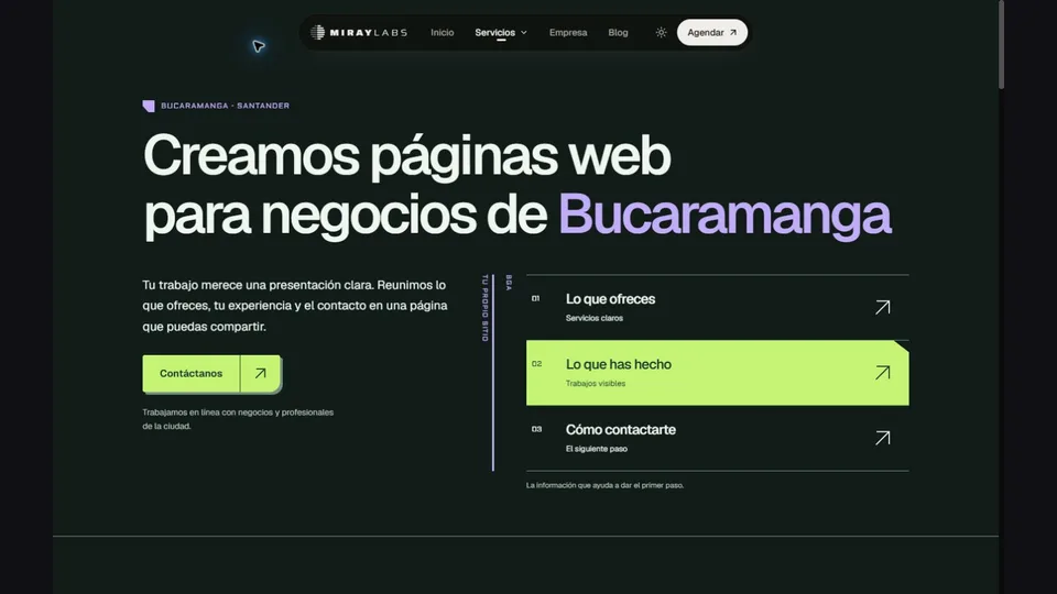 Página web en Bucaramanga