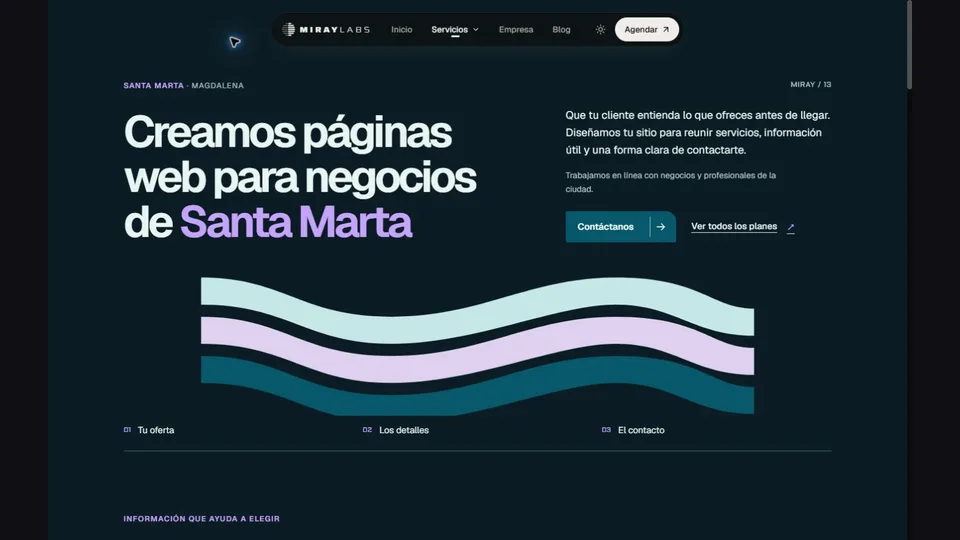 Página web en Santa Marta
