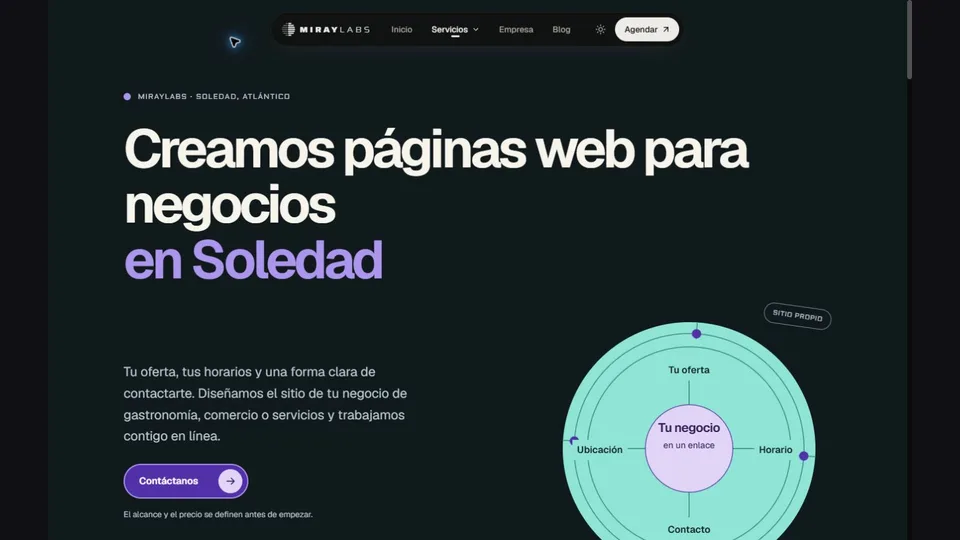 Página web en Soledad